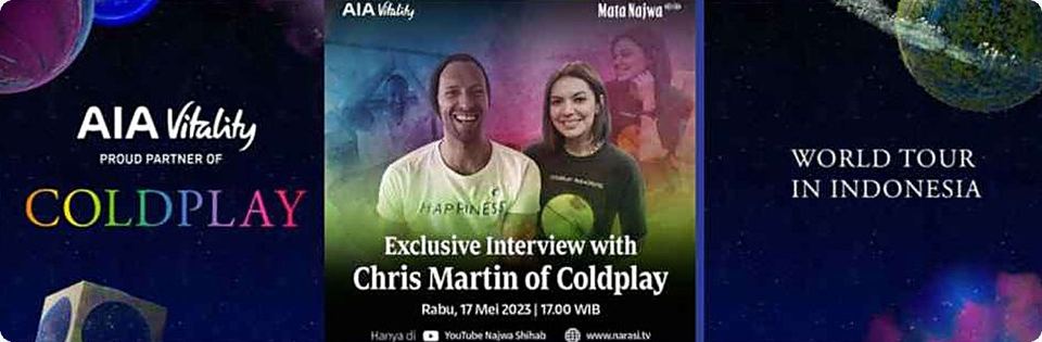 AIA Vitality × Coldplay campaign key visual